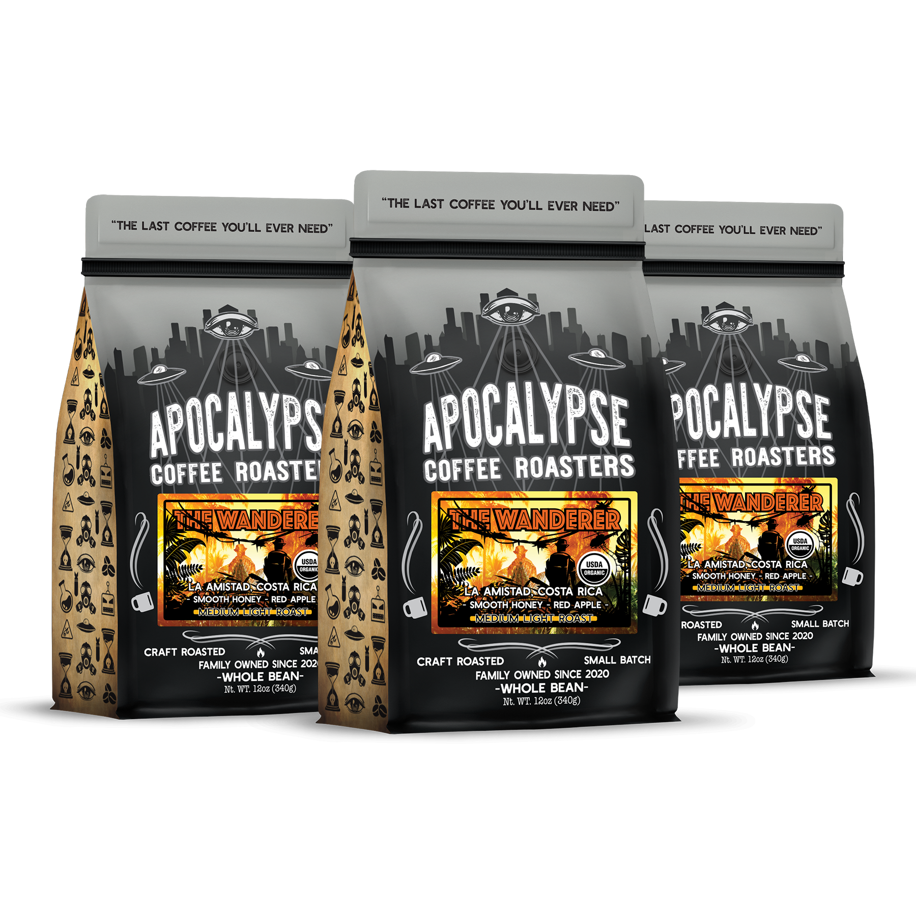 Medium Light Coffee Roast | Organic and Fair Trade | Bundled