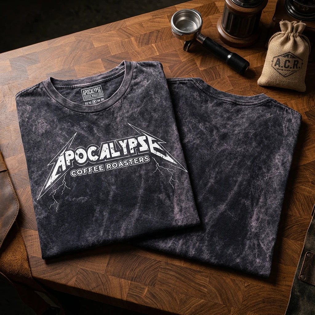 Acid-wash Apocalypse Coffee Roasters tee